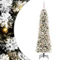 vidaXL Umelý vianočný stromček Biela 180 cm PVC, kov a plast