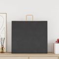 vidaXL Papierové tašky 50 ks s rúčkami, čierna, 54x15x49 cm
