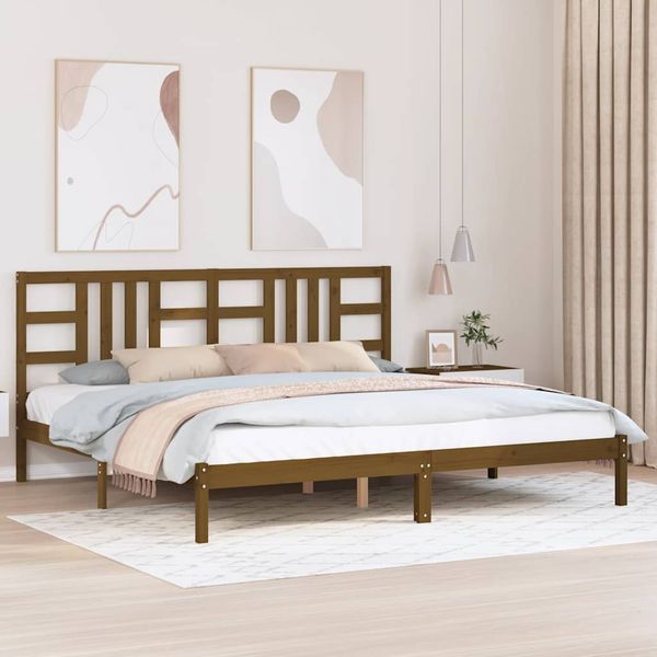 vidaXL Posteľný rám medovo-hnedý masív 200x200 cm