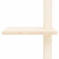 vidaXL Strom pre mačky od podlahy po strop krémový 267,5-297,5 cm