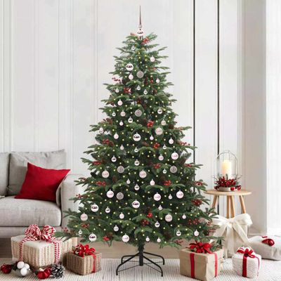vidaXL Umelý vianočný stromček Zelená 210 cm PVC, kov a plast