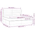 vidaXL Posteľný rám boxspring s matracom čierny 200x200 cm zamat