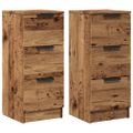 vidaXL Komody staré drevo 2 ks 30x30x70 cm kompozitné drevo