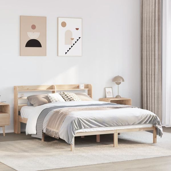 vidaXL Posteľ bez matraca 140x190 cm borovicový masív