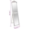 vidaXL Voľne stojace zrkadlo strieborné 40x160 cm