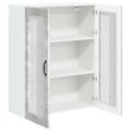 vidaXL Nástenný sklenený kabinet LUCCA Betónovo sivá 80 x 31 x 100 cm
