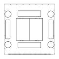 Triton 19" rozvaděč stojanový 42U/800x800, typ RT, nosnost 1200kg, perforované dveře, RAL7035, šedý Rozvadec, stojanový, 19", 42U, 800x800, typ RT, dvere síto 80%-6mm, barva šedá RAL7035