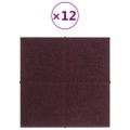 vidaXL Nástenné panely 12 ks fialové 30x30 cm látkové 1,08 m²