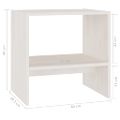 vidaXL Nočné stolíky 2 ks biele 40x30,5x40 cm borovicový masív