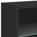vidaXL Nočné stolíky s LED svetlami nástenné 2 ks čierne
