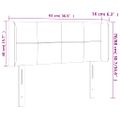 vidaXL Čelo postele s LED zelené 93x16x78/88 cm látka