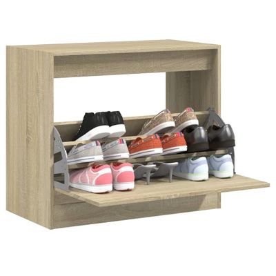 vidaXL Botník dub sonoma 80x42x69 cm spracované drevo