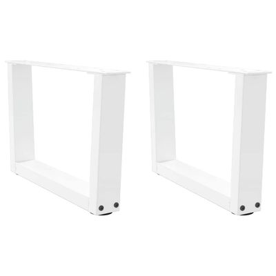 vidaXL Nohy konferenčného stolíka v tvare V, 2 ks, biele, 60 x (30-31,3) cm, oceľové