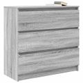 vidaXL Komoda sivý dub sonoma 80x35x76 cm spracované drevo