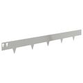 vidaXL Obrubník trávnika 50 ks 100 x 12 cm Oceľ Strieborná