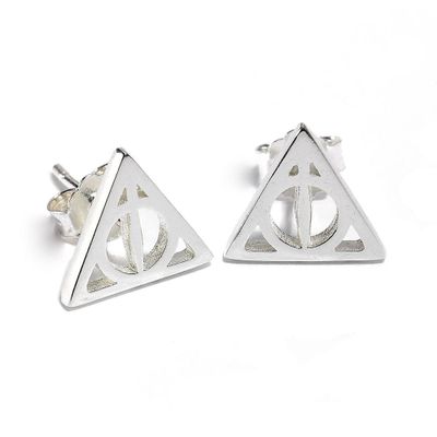 Strieborné náušnice Harry Potter – Relikvie smrti, gombíkové (Ag 925)