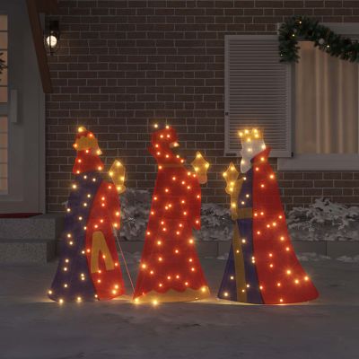vidaXL Osvetlenie Vianoc 3 Králi 3 pcs Teplá biela 105 cm látka