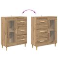 vidaXL Servírovacia skriňa Remeselný dub 69,5 x 34 x 90 cm
