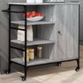 vidaXL Kuchynský vozík sivý sonoma 87,5x38,5x84,5 cm kompozitné drevo