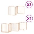 vidaXL Brána pre psa s dverami skladacia 15panely 750cm topoľové drevo