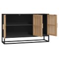 vidaXL Komoda čierna 105x30x65 cm kompozitné drevo