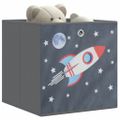 vidaXL skladacie úložné boxy 10 ks sivá 32x32x32 cm Netkaná textília