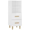 vidaXL Komoda lesklá biela 34,5x34x90 cm spracované drevo