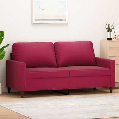 vidaXL 2-miestna pohovka vínovo-červená 140 cm zamat