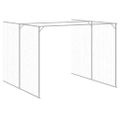 vidaXL Búda pre psa s výbehom bledosivá 214x1273x181 cm pozink. oceľ