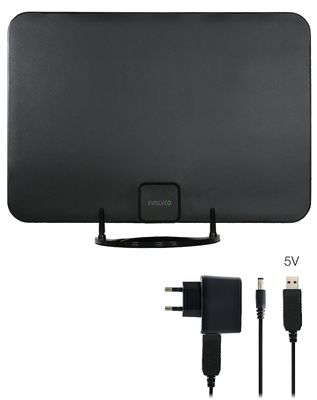 EVOLVEO Xany 2A, 230/5V, aktívna izbová anténa FM/DAB+/DVB-T2, filter LTE,4G,5G