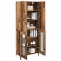 vidaXL Highboard Staré drevo 69,5 x 34 x 180 cm Kompozitné drevo