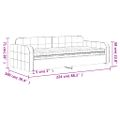 vidaXL Denná posteľ s matracom tmavozelená 90x200 cm zamat