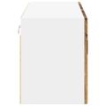 vidaXL Nástenný sklenený kabinet LUCCA Staré drevo 80 x 31 x 40 cm