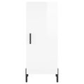 vidaXL Komoda lesklá biela 34,5x34x90 cm spracované drevo