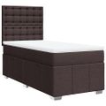 vidaXL Boxspring posteľ s matracom tmavohnedá 90x190 cm látka