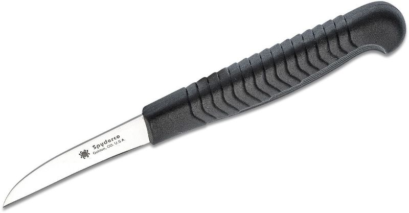 Spyderco K09PBK Mini Paring Knife kuchynský nôž 5,7 cm, čierna, polypropylén