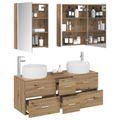 vidaXL Sada kúpeľňového nábytku 5 ks Dub artisan