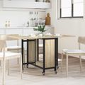 vidaXL Skladací jedálenský stôl s kolieskami 130 x 80 x 76,5 cm