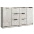vidaXL Komody 2 ks betónové sivé 60x30x70 cm spracované drevo