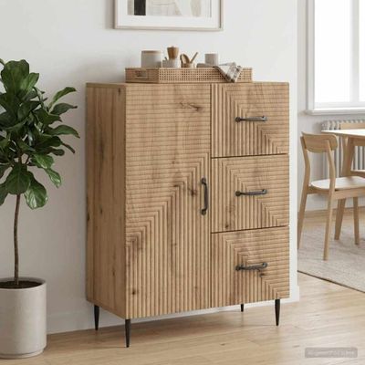 vidaXL Servírovacia skriňa Dub artisan 66 x 34,5 x 89,5 cm