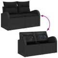 vidaXL Súprava záhradných pohoviek 9 ks Čierna Poly ratan