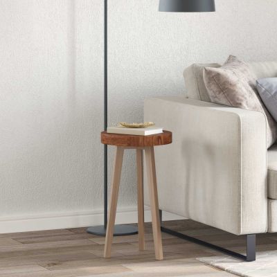 vidaXL Vrchná doska Ø 30 x 4 cm Okrúhly Masívne dubové drevo
