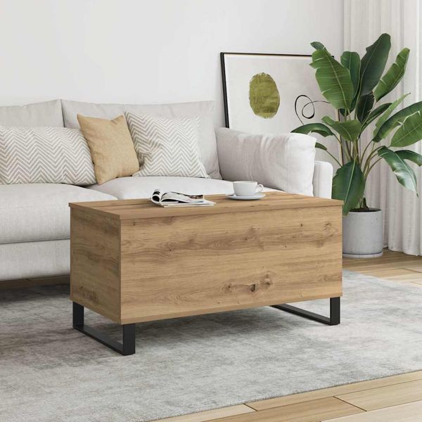 vidaXL Konferenčný stolík dub artisan 90x44,5x45 cm kompozitné drevo