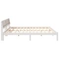 vidaXL Rám postele Biela 200 x 200 cm Masívne borovicové drevo