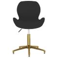 335037 vidaXL Swivel Dining Chair Black Velvet