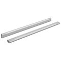 vidaXL Tyč do skrine 2 ks Strieborná 472 x 15 x 29 mm