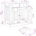 vidaXL Nábytok pre psa Dymový dub 80 x 47,5 x 80 cm Kompozitné drevo