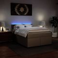 vidaXL Boxspring posteľ s matracom kapučínová 140x190 cm umelá koža