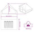 vidaXL Tipi stan 10-miestny Modrá taft