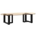 vidaXL Nohy konferenčného stolíka v tvare T, 2 ks, čierne, 50x25x(30-31) cm, oceľové